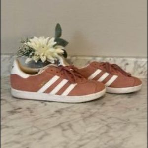 Pink Adidas Gazelles in like new condition.